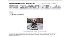 Desktop Screenshot of geschichtswerkstatt-marburg.de