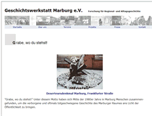Tablet Screenshot of geschichtswerkstatt-marburg.de